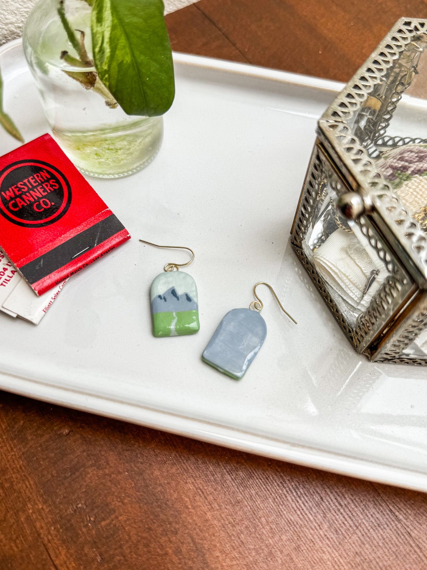 Clay Earrings - Daylight Mountains