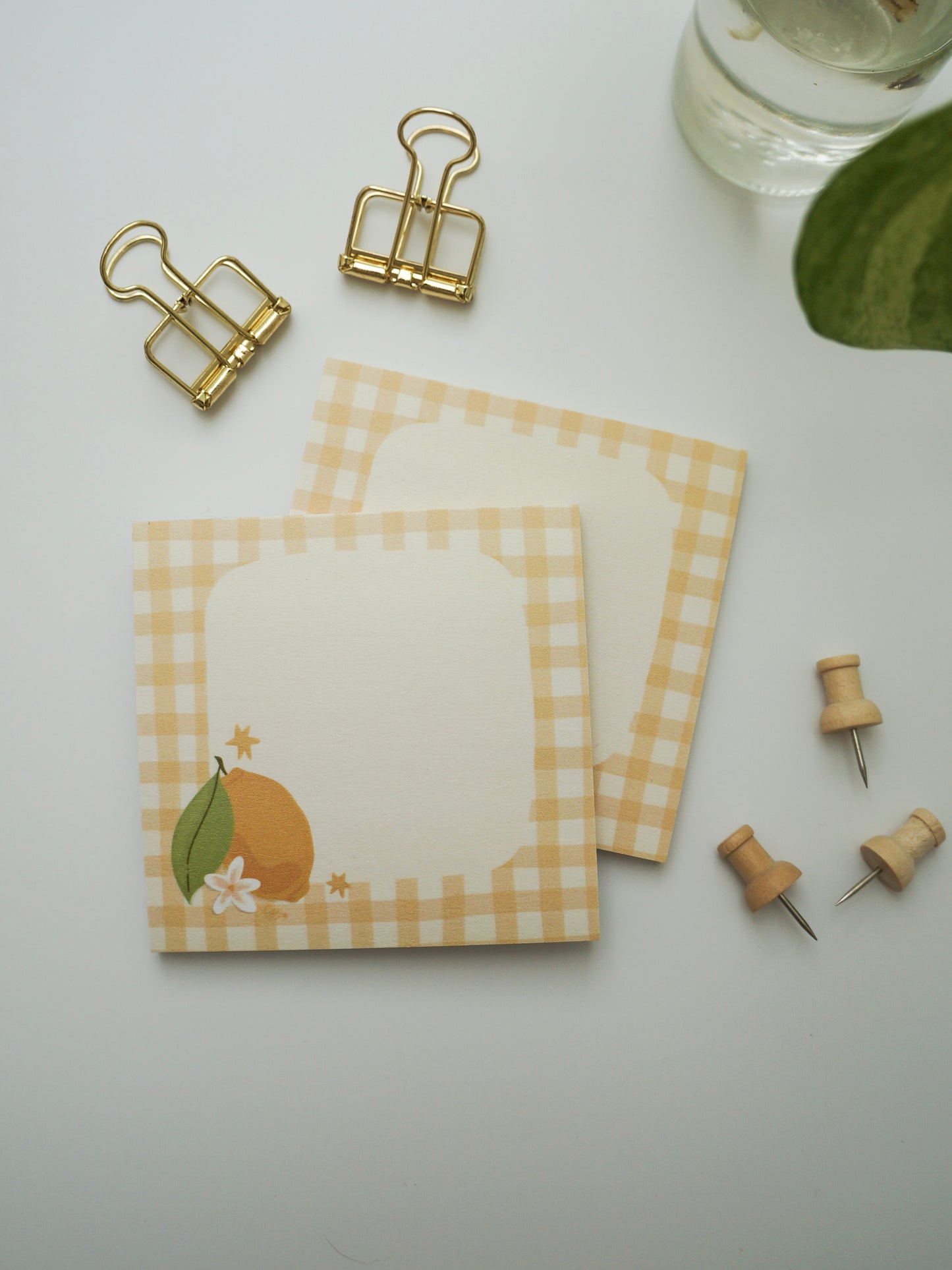 Lemon Gingham POST-IT Notes