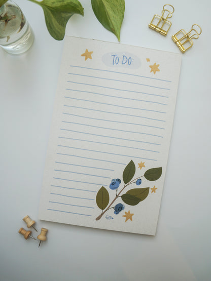 Blueberries Notepad - Large