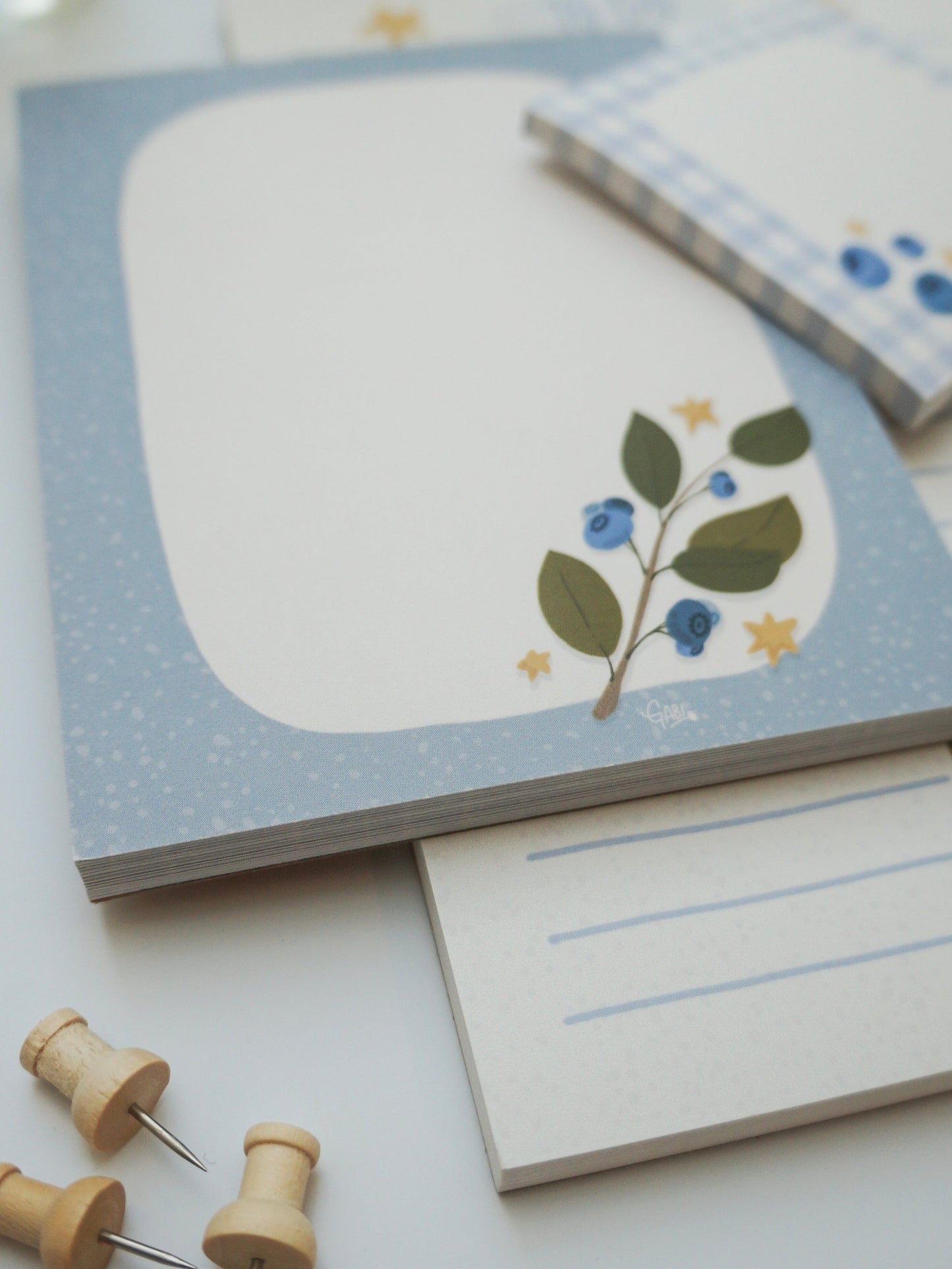 Blueberries Notepad - Large