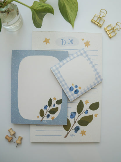 Blueberries Notepad - Large