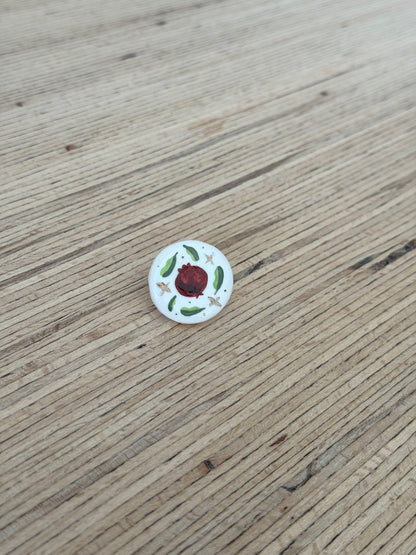 Clay Pin - Pomegranate