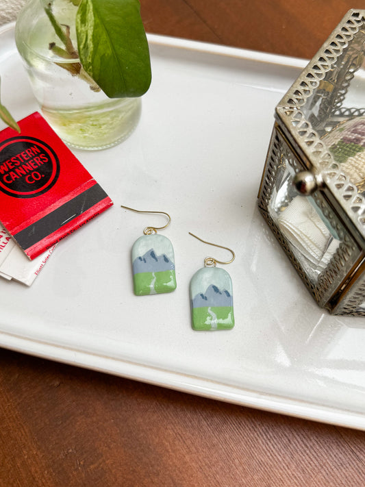 Clay Earrings - Daylight Mountains
