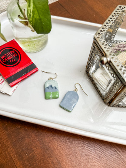 Clay Earrings - Daylight Mountains