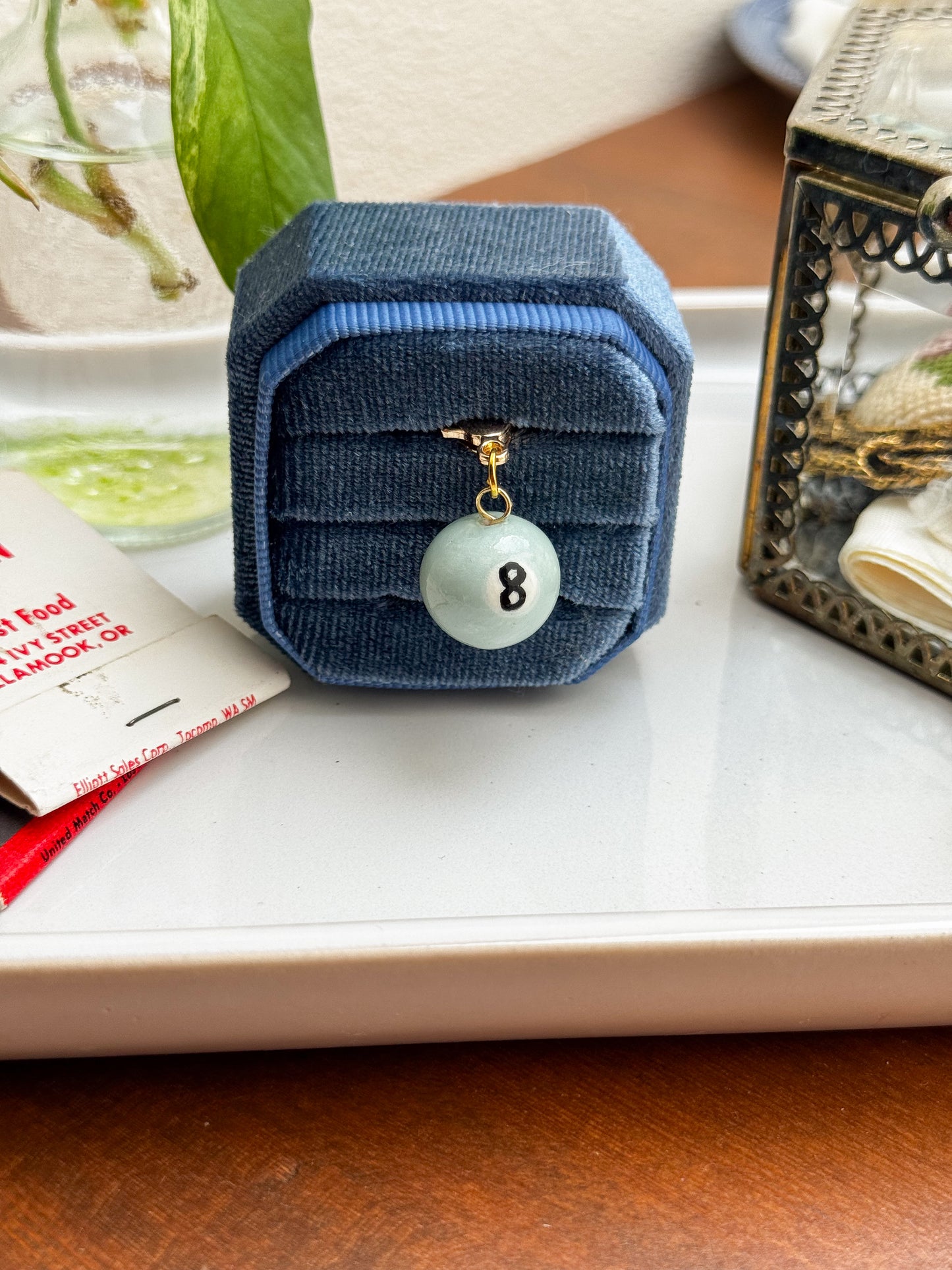 Clay Charm - 8 Ball
