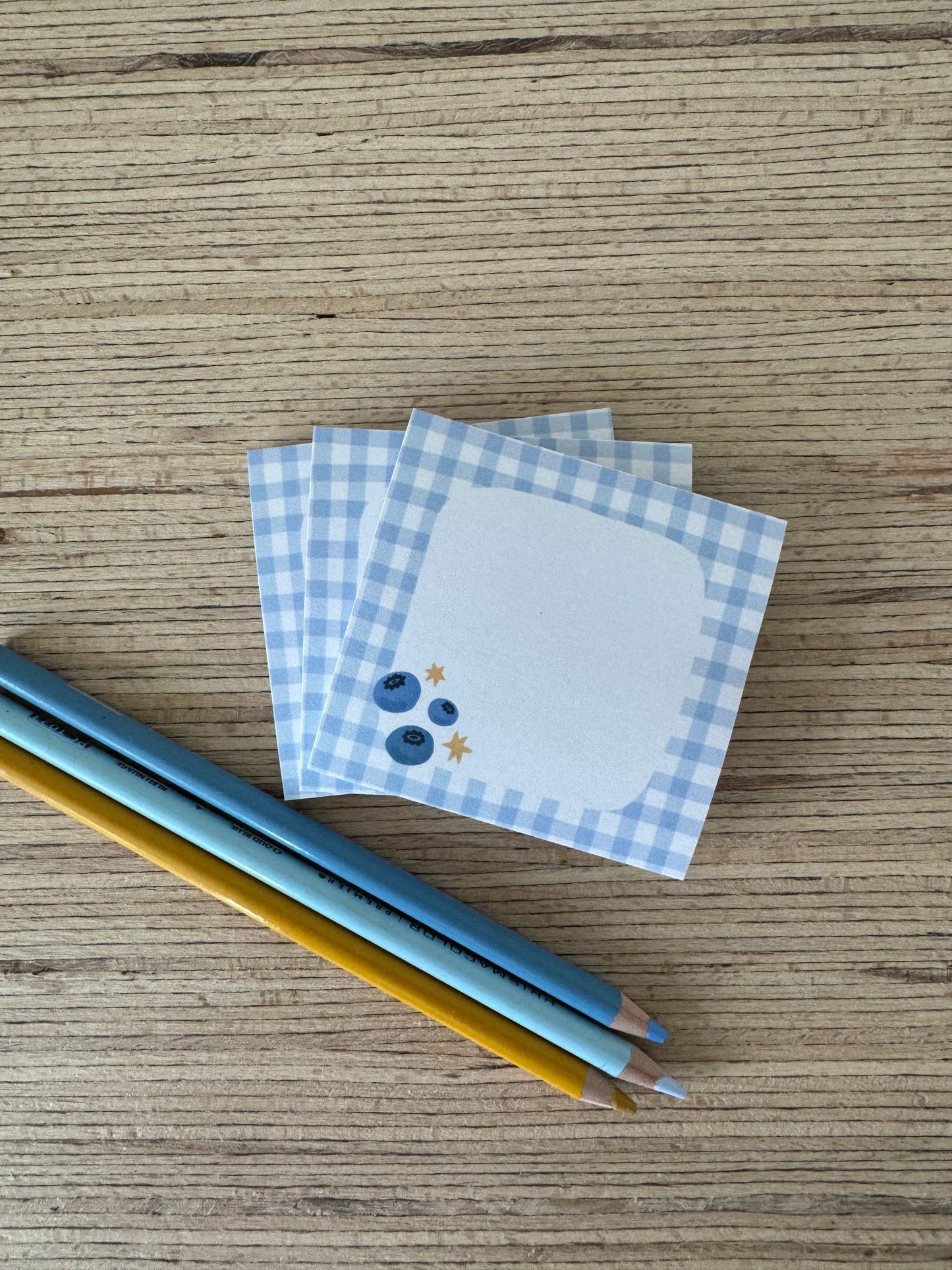 Blueberry Gingham POST-IT Notes