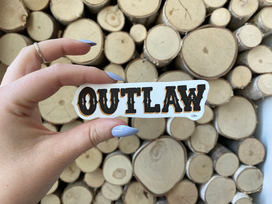 Outlaw Sticker - Black