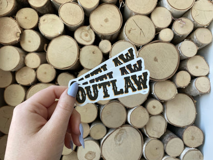 Outlaw Sticker - Black