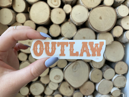 Outlaw Sticker - Pink