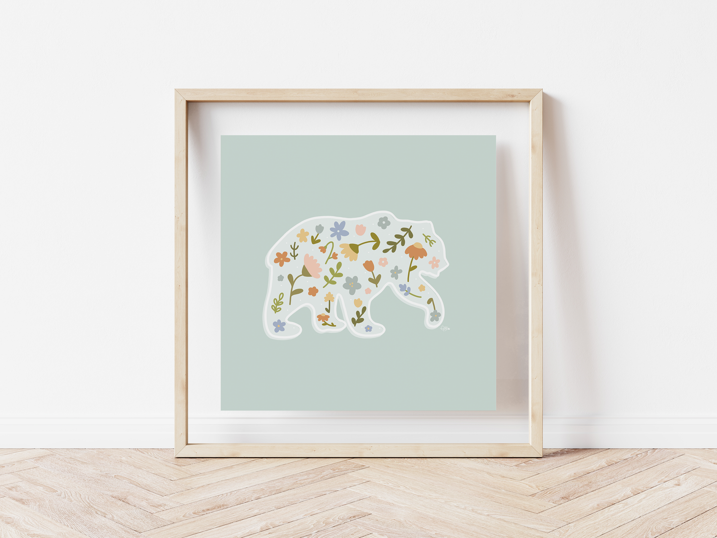 Wildflower Bear Print